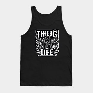Thug Life Monochrome Street Art Tank Top
